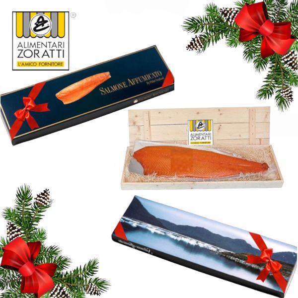 Salmoni natalizi in confezione regalo